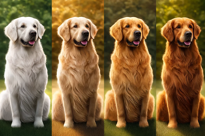 couleurs golden retriever