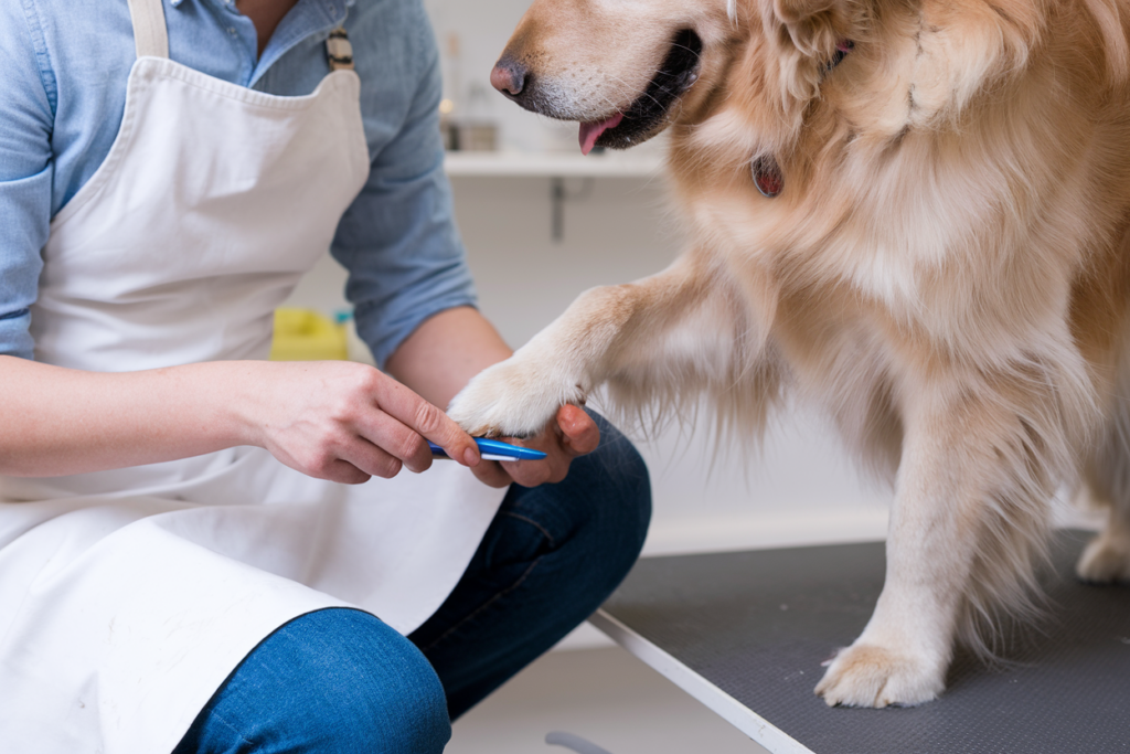 toilettage membre golden retriever