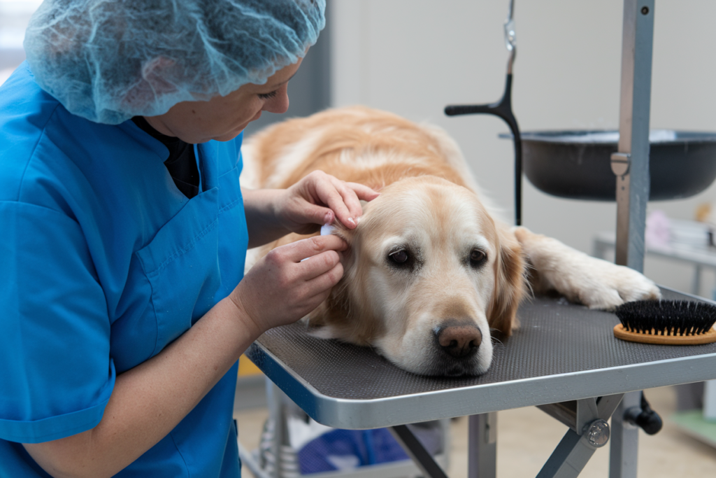 toilettage oreille golden retriever