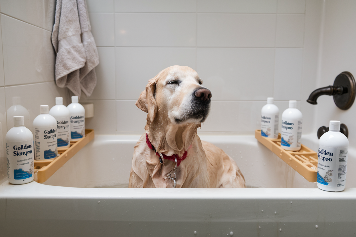 Les 6 meilleurs shampoings pour Golden Retriever en 2026 (comparatif)