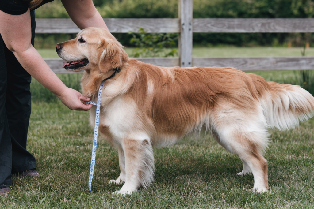 mesure taille golden retriever adulte