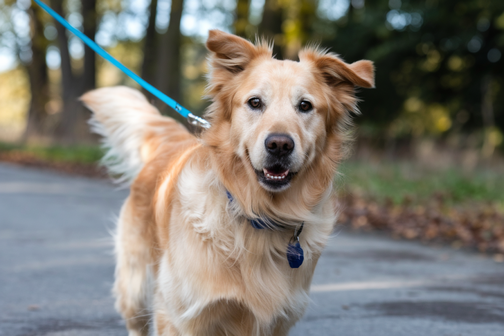 type laisse privilégier golden retriever qui tire