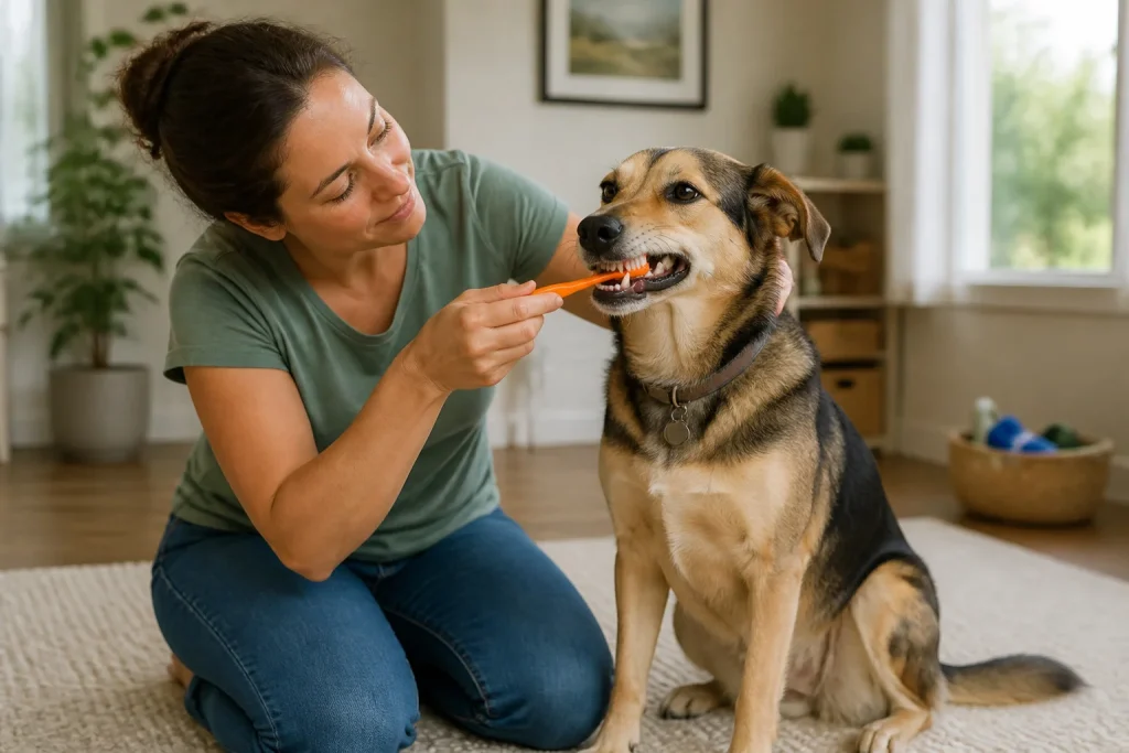 Soin dentaire pour chien a la maison